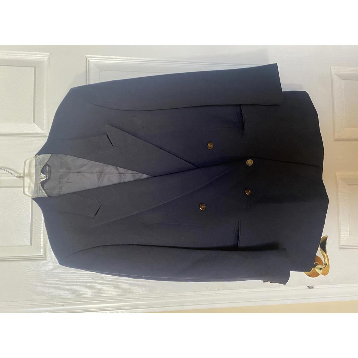 St. John Navy Blue Double-Breasted Blazer